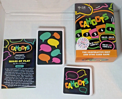 Cahoots Party to Go Game Cooperative Hint and Sync Card Game / Complete 