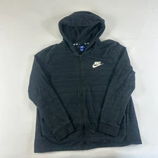 Nike Youth XL Full Zip Hoodie Therma Fit Charcoal Black