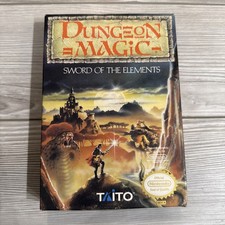 Dungeon Magic: Sword of the Elements (NES, 1990) Complete With Box And Manuals