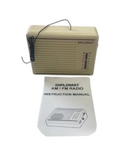 Vintage Diplomat Portable AM/FM Transistor Radio  Instructions New