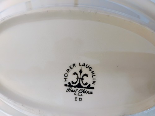 Vintage Homer Laughlin Fiestaware Duże owalne miski morelowe, łącznie 7 - Zdjęcie 3 z 9