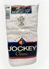 Vintage Jockey Classic Briefs Mens 32 Inverted Y Front Fly 90s Underwear 3 Pack