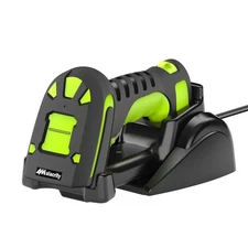 Upgraded 2D Industrial Barcode Scanner with Wireless Charging Stand, 1968 Fee...