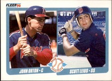 John Orton/Scott Leius 1990 Fleer Major League Prospects Rookie Card #647. rookie card picture