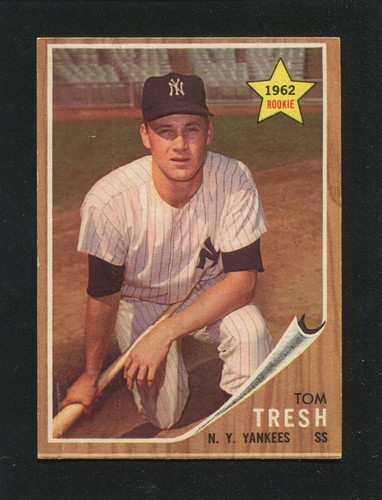 #31 TOM TRESH, Yankees RC - 1962 Topps: VG-EX, 1" back crease/pack fresh 220569e