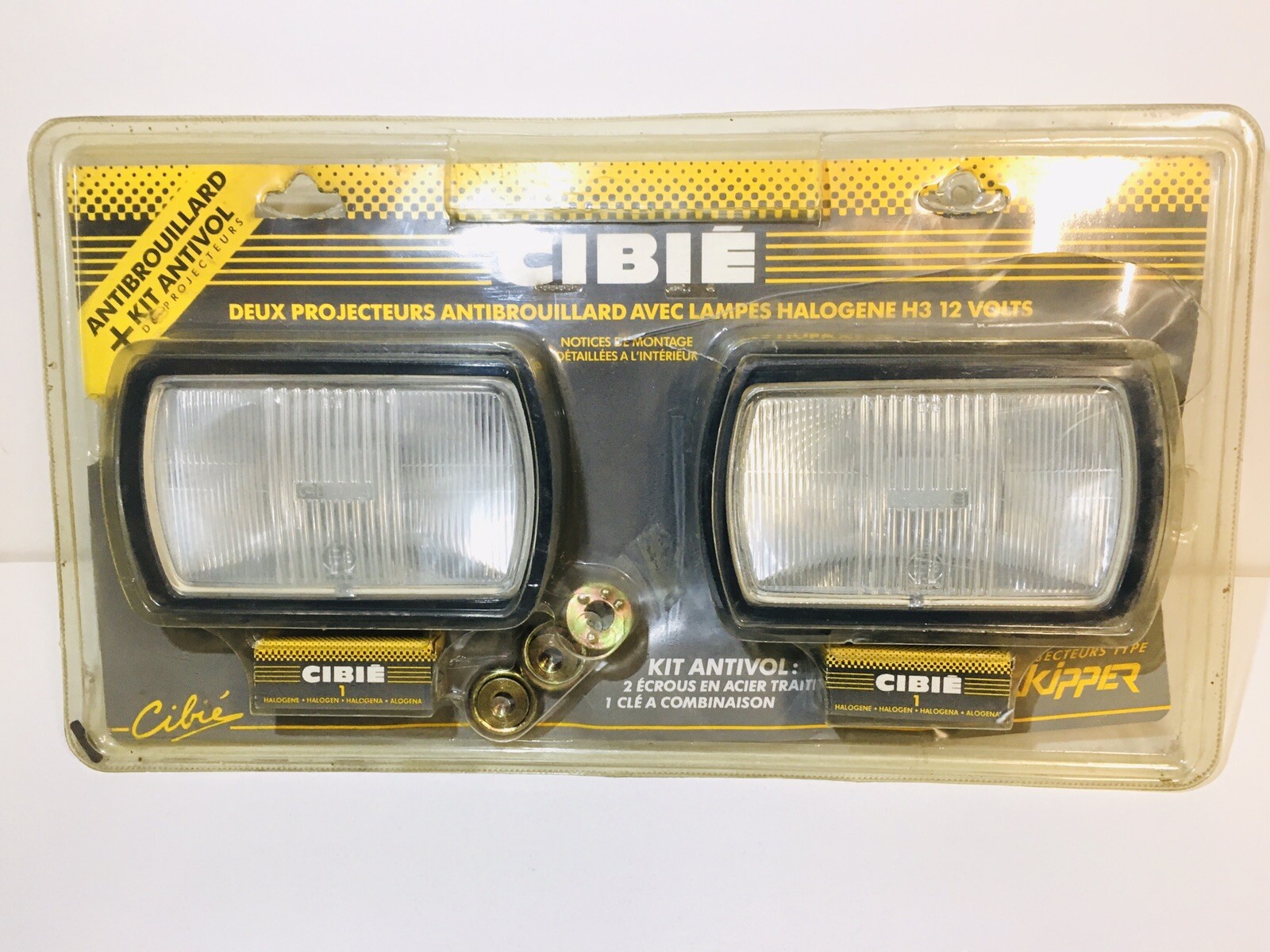 Phares antibrouillards Cibié Skipper vintage blancs neufs pour youngtimer