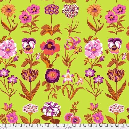 Flower Studies, Lime - Kaffe Fassett Collective Quilt Fabric 100% Cotton BTY