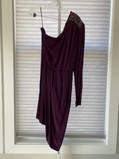 Guess Embroidered One Shoulder Dress.