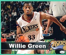 Willie Green NBA Philadelphia 76ers Hand Signed Autograph 8x10 Photo COA