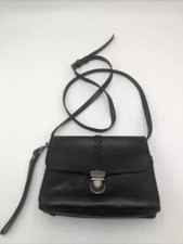 Patricia Nash Bianco Crossbody Organizer Black Leather Purse Handbag