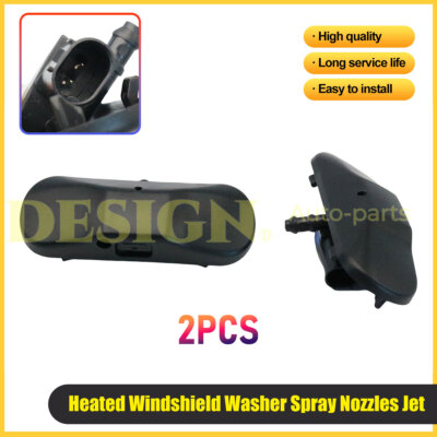2PCS Heated Windshield Washer Spray Nozzles Jet Fits Audi A4 S4 A5 S5 Jet Nozzle