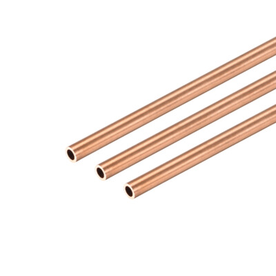 3pcs Copper Round Tube 3mm OD 0.5mm Wall Thickness 300mm Long Pipe Tubing