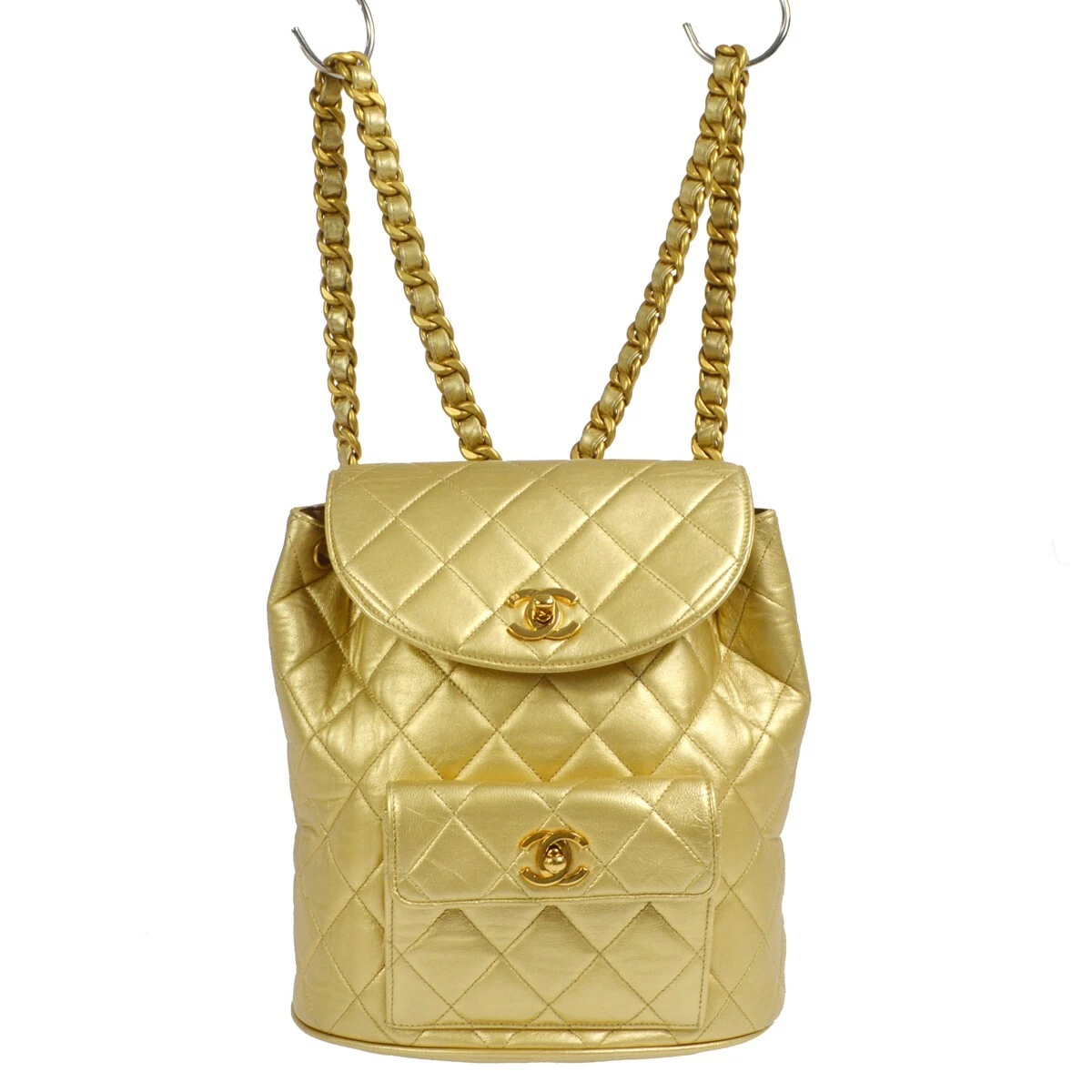 Chanel Gold Lambskin Duma Backpack Large 98779