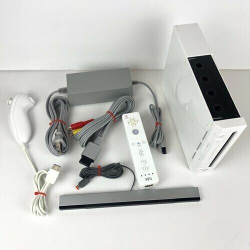 Videogame Nintendo Wii Branco Rvl001 +controle +cabos Cod069