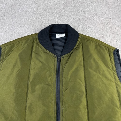 VINTAGE Refrigiwear Vest Mens 3XL XXXL Green Insulated Full Zip Work Made in USA - Picture 2 of 13