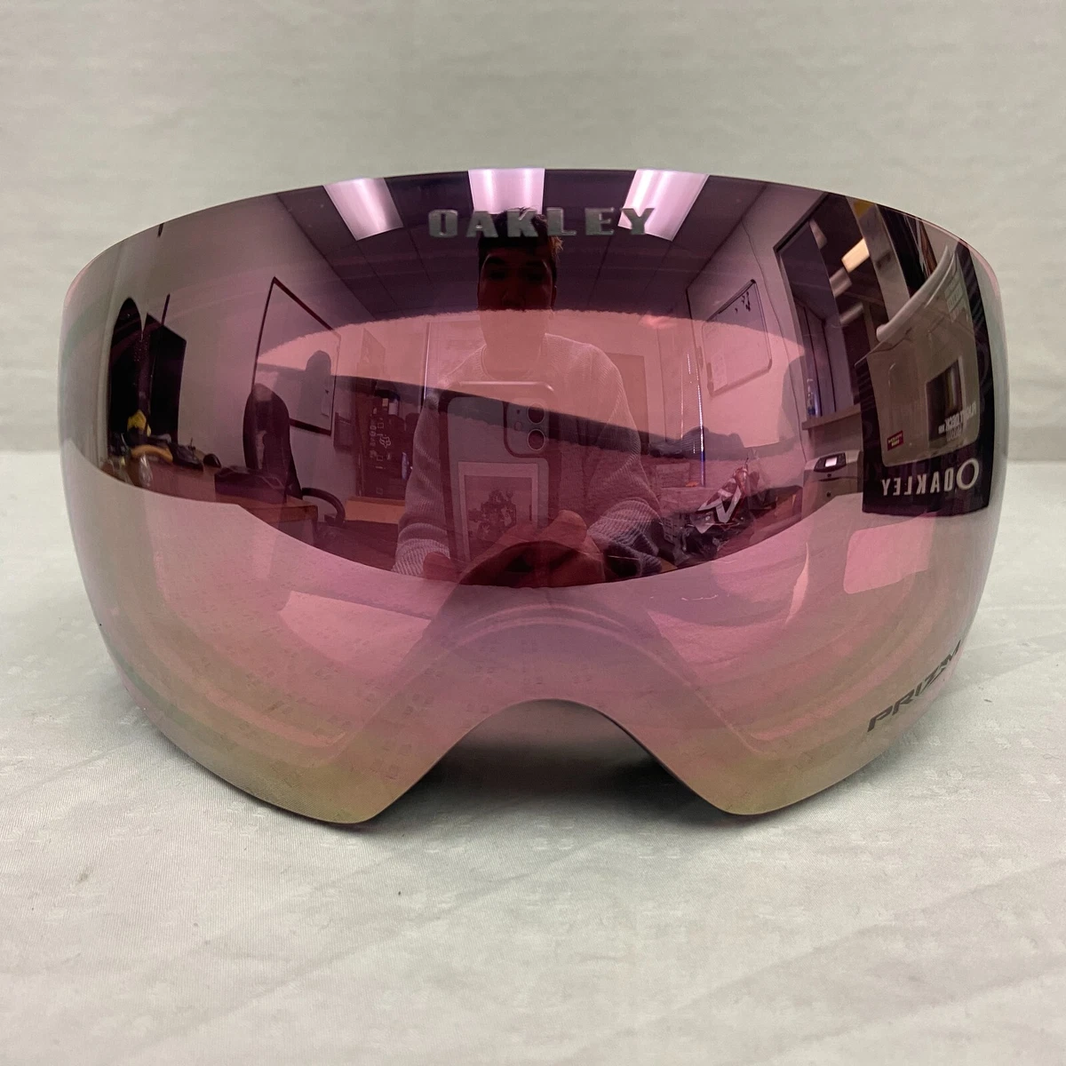 LUNETTES DE SKI ALPIN OAKLEY FLIGHT DECK XM W/ PRIZM SNOW HI PINK IRIDIUM  NOIR POUR FEMME