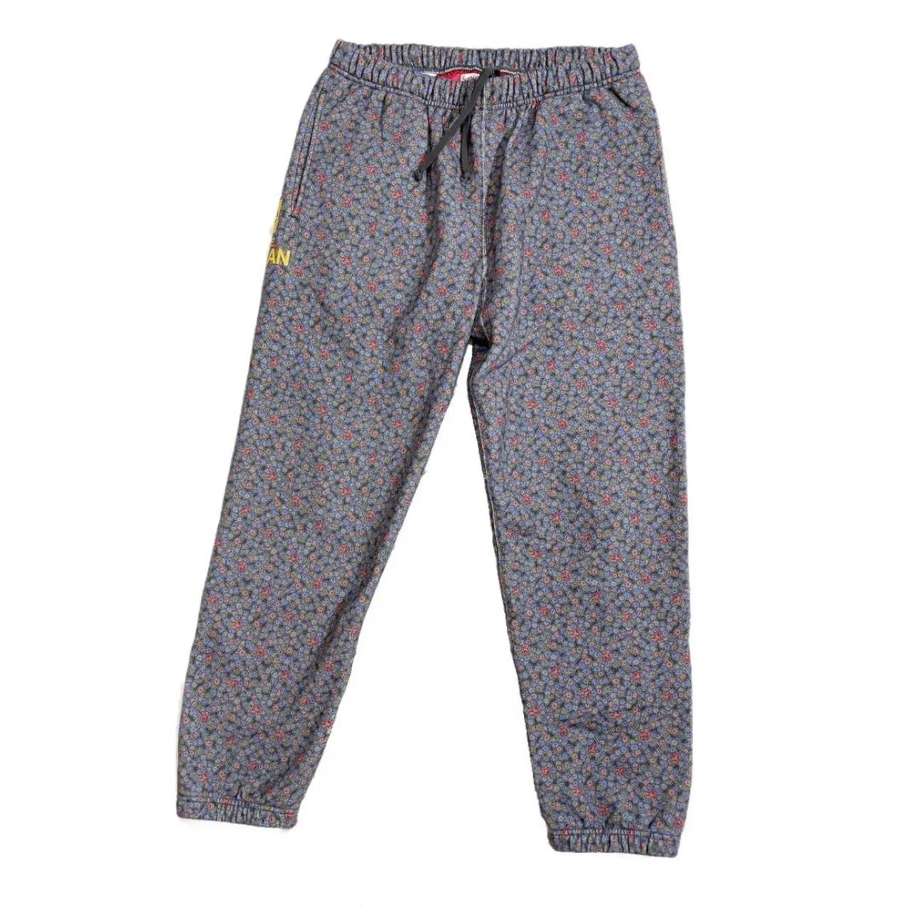 supreme x junya watanabe pantalon de survêtement violet floral pantalon de jogging s
