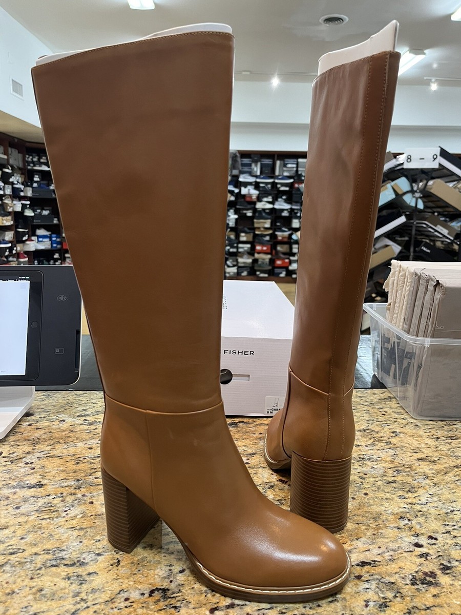 Marc Fisher Womens Gabey Tan Knee-High Boots Shoes Size 11M Brand New