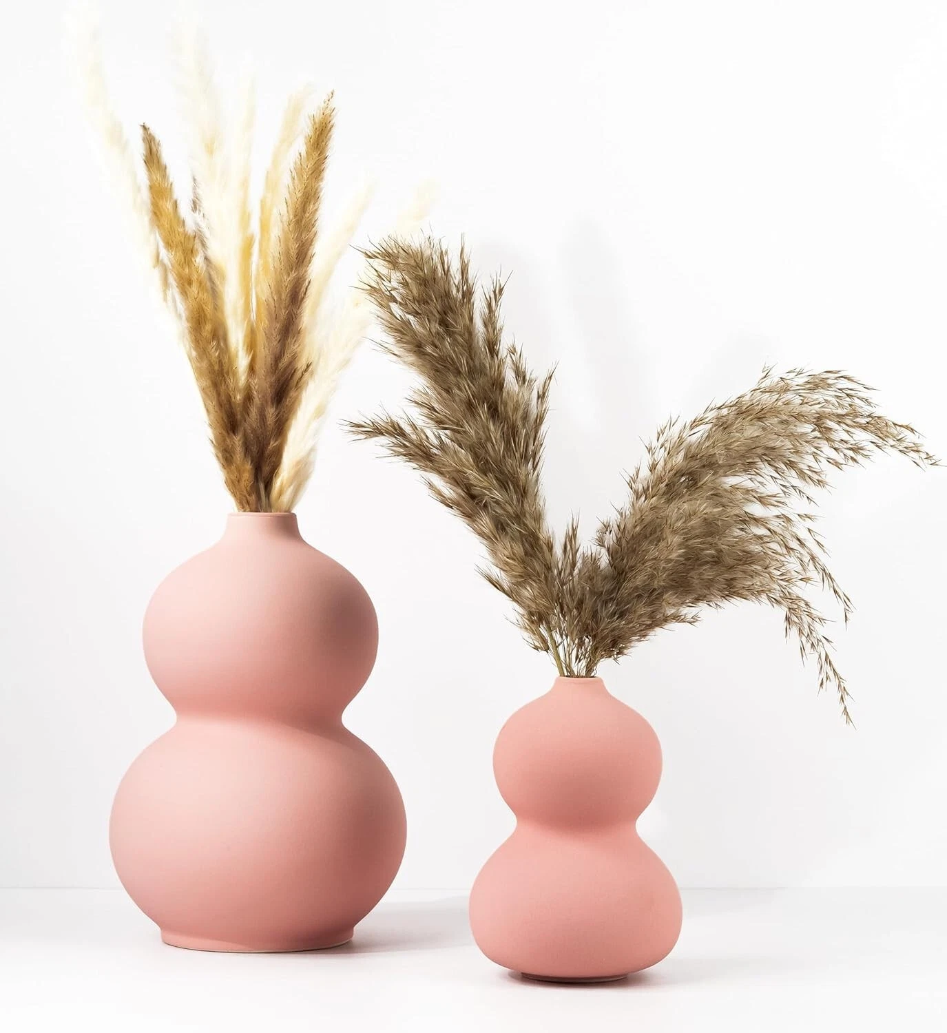 Conjunto De 2 Cerámica Jarrón Florero Olla Decoración Hogar Artículo Tierra Mate