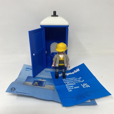 Playmobil Portable Toilet Set 9844 Honey Bucket Construction