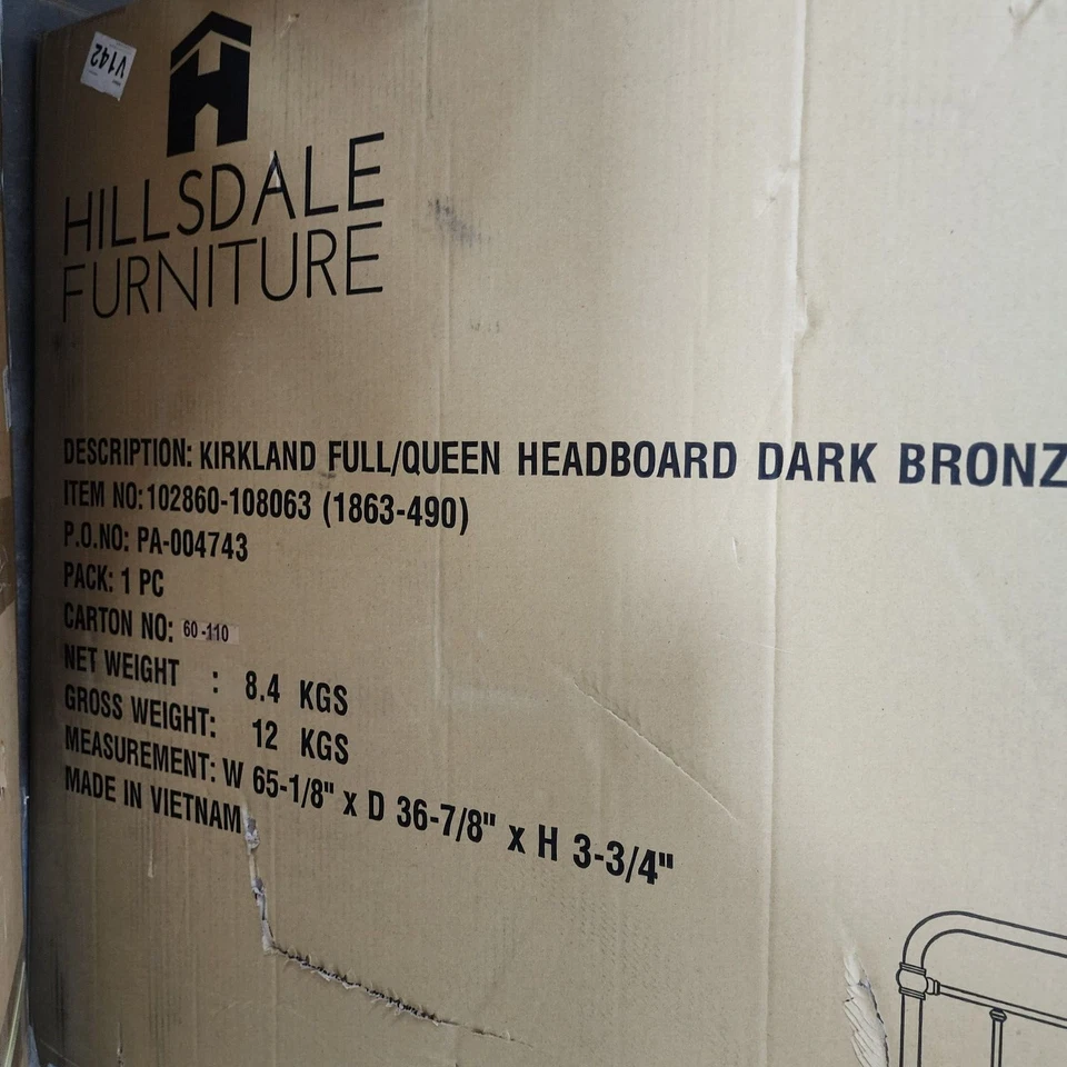 Hillsdale Furniture Kirkland Metal Full/Queen Headboard, Dark Bronze - Image 4 of 4