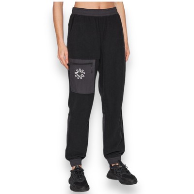Rains Pants WMNS L Black Fleece Jogger Pockets 18660 Winter Ski Cozy Sweatpants