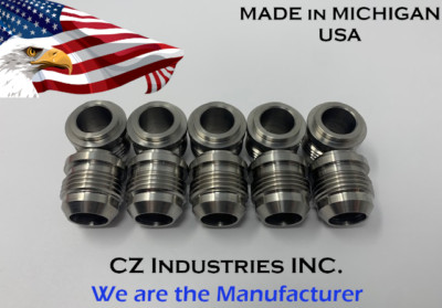 12AN, AN12 MALE STAINLESS STEEL WELD ON / WELD IN FITTING BUNG QTY:10