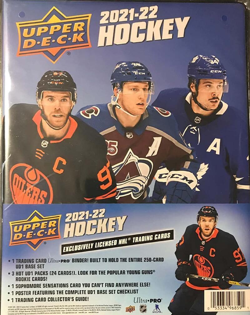 2021-22 Upper Deck Series 1 Hockey Binder Collector Kit w/ 3