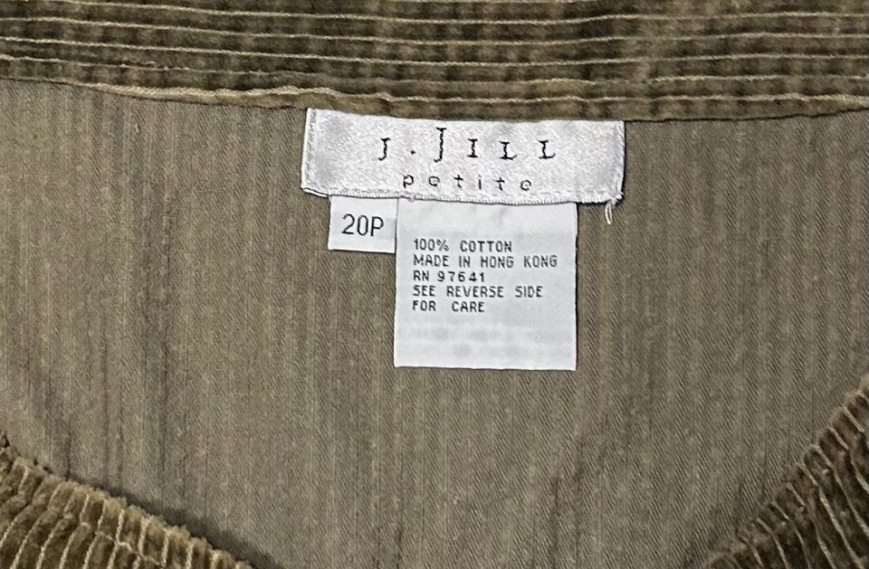 Falda Pana J. Jill Talla 20 Pequeña Marrón Botones Laterales 20P Foto 2 de 4