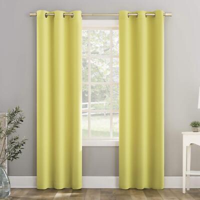 Sun Zero Riley Kids Bedroom Blackout Grommet Curtain Panel 40'' x 63'' Lemon Ye...
