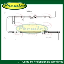 Premier Rear Left Hand Brake Cable Fits Land Rover Freelander 1.8 2.0 TD4