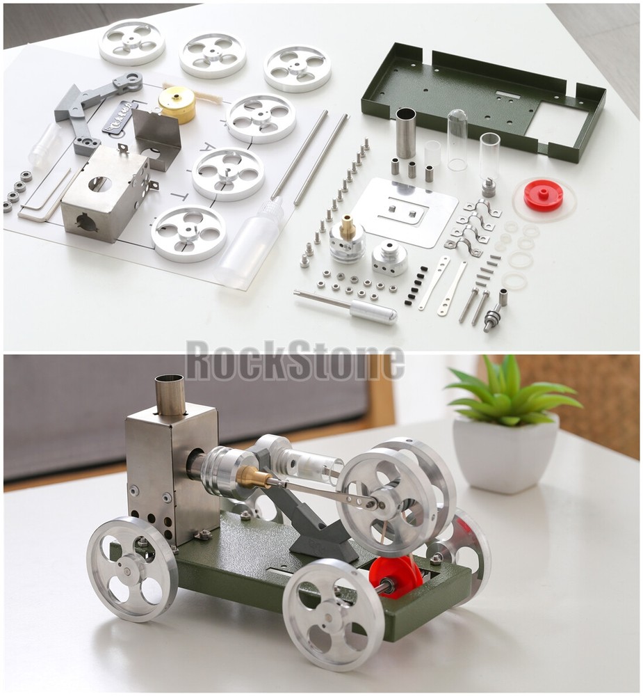 DIY Self-assembled Moving Car Modeling Stirling Engine Model Motor Education Toy