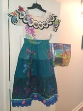 NWT Disney Store Encanto Mirabel Costume 9/10 wig glasses hairclip earrings 100