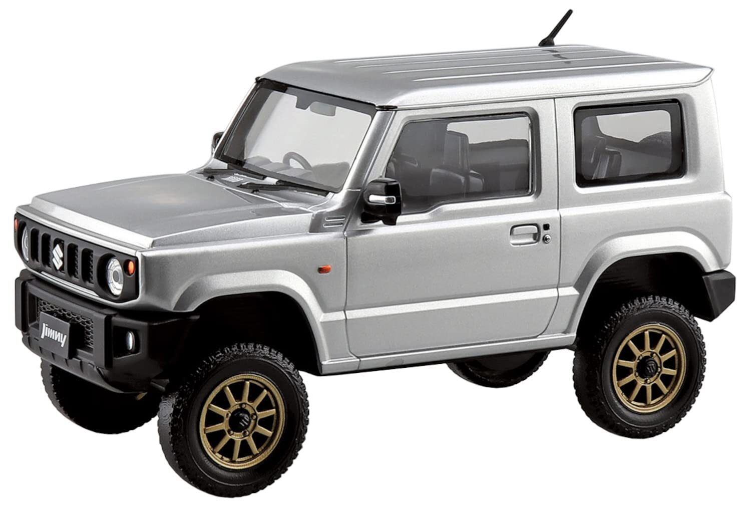 Aoshima 1/32 Snap-Painted Suzuki Jimny Custom Wheels Silver Model Kit 10874-image