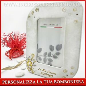 Porta Foto In Ecopelle Con Mitra E Bastone Bomboniere Cresima Maschio Femmina Ebay
