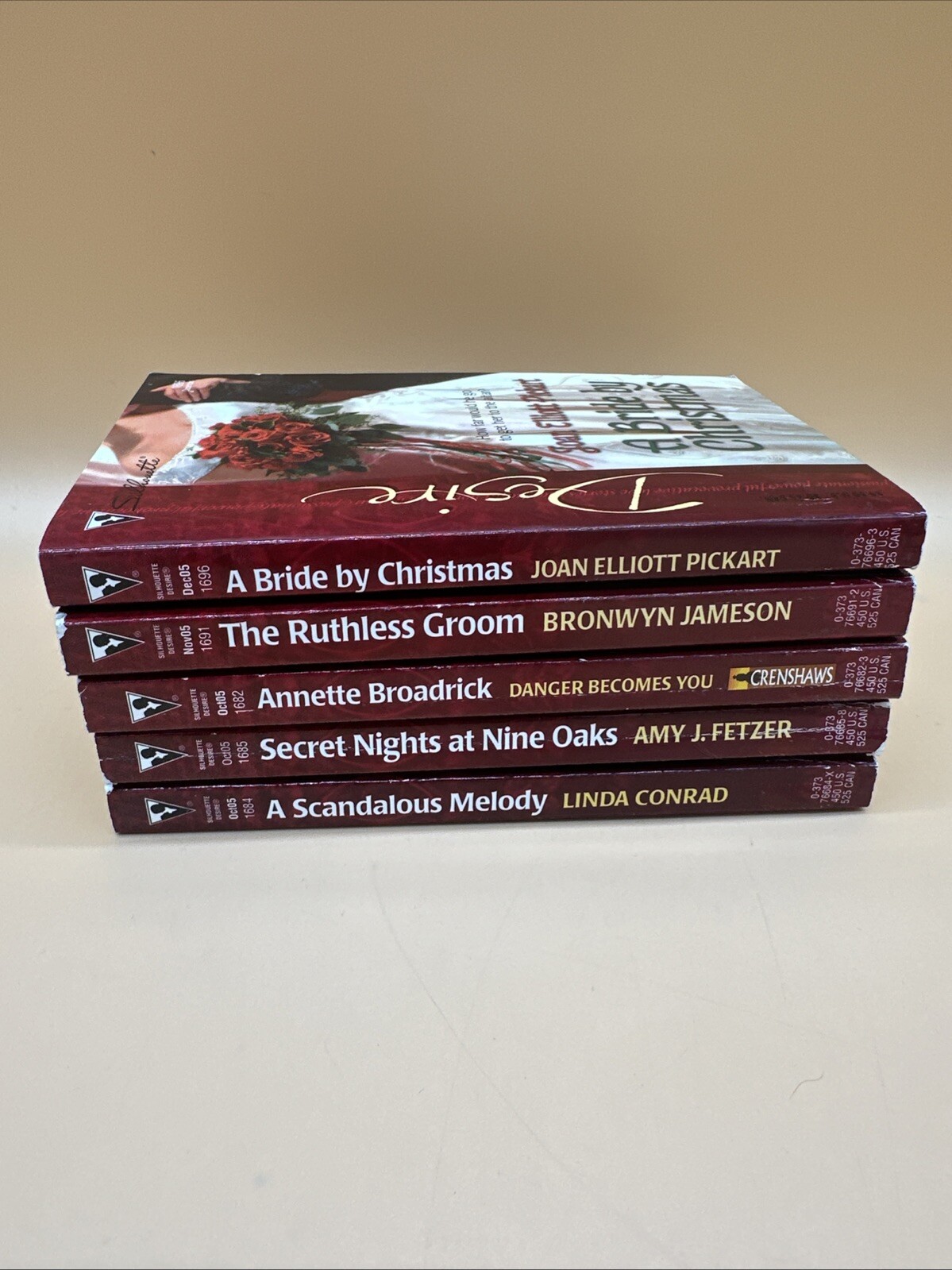 Silhouette Desire Book Lot of 5 Harlequin Romance Paperbacks Crenshaw
