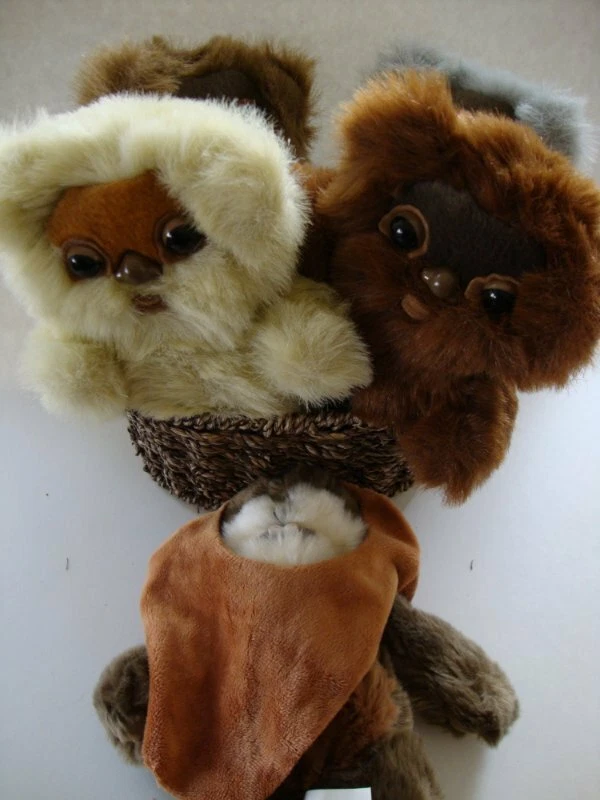 Star Wars 2012 Celebration VI 6 Orlando Baby Ewoks Plush Basket Disney Wicket