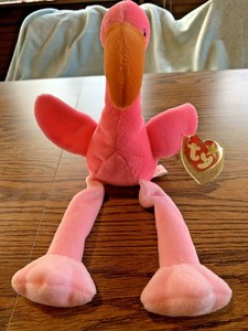 Pinky The Flamingo Ty Beanie Baby 1995 Plush Toy Rare Style 4072 Ebay