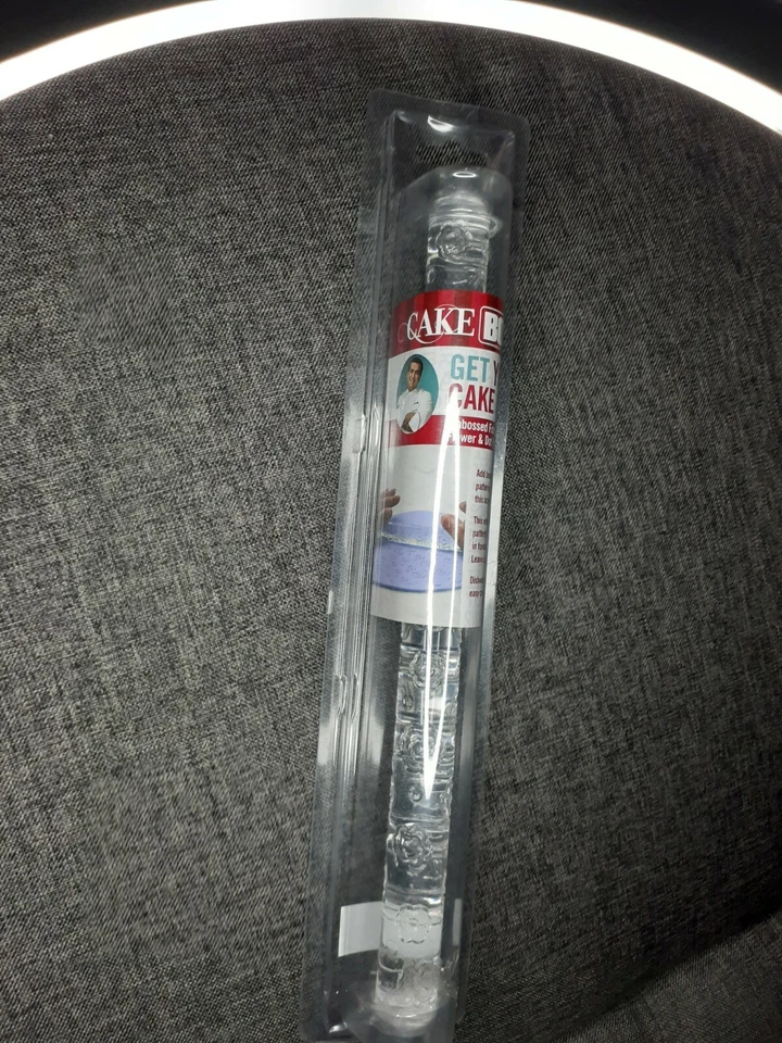 Rodillo de fondant en relieve Cake Boss - patrón de flores y puntos nuevo Foto 2 de 4