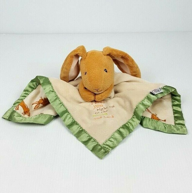 Guess How Much I Love You Bunny Rabbit Lovey Baby Security Blanket Moon