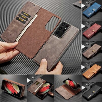 For Samsung S25 FE S24 S23 S22 S21 S20 Ultra Plus Flip Leather Case Wallet Cover