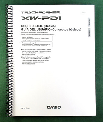 Casio XW-PD1 Instruction Manual: 24 Pages Coil Bound & Protective Covers!