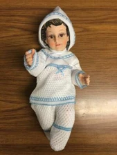Ropon Tejido con blue, Ropa Nino Dios, Baby Jesus clothing, Outfit