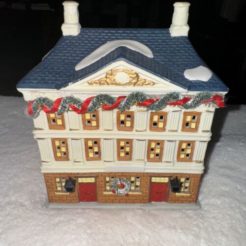 Noma Dickensville Collectibles Porzellan beleuchtete Bibliothek Vintage 1996 - Bild 3 von 18