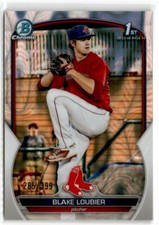 2023 Bowman Chrome Prospects Lava Refractor Blake Loubier 285/399 Boston Red Sox