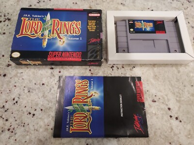 SNES Super Nintendo LORD OF THE RINGS Complete CIB Tested 