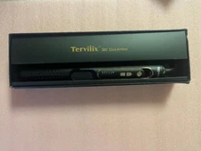 NEW Terviix 2in1 Flat Iron Hair Straightener and Curler 360° cool Airflow Blk