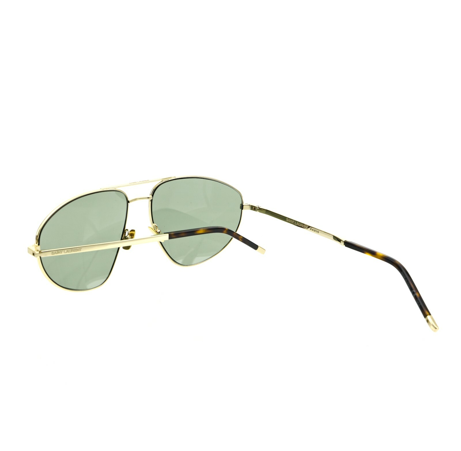 Occhiali da sole Saint Laurent SL211 unisex pilota metallo 60 mm oro verde R2137