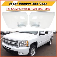 Summit White Front Bumper End Caps For Silverado 1500 2007-13 W Fog Light Hole