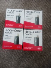 408 Accu-Chek FastClix Lancets 4 Boxes of 102 Lancets. All Boxes Exp 5/21/2028.